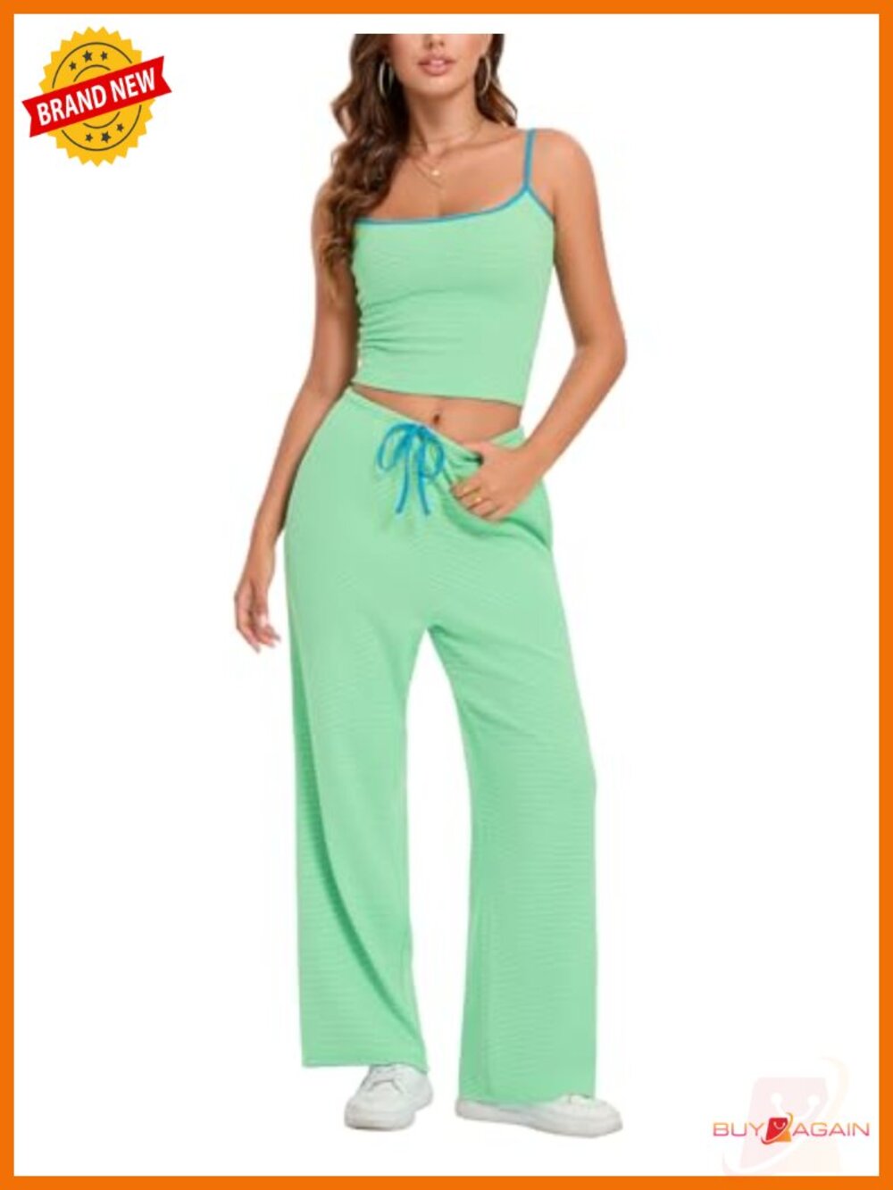 Striped Cami Wide Leg Pants Y2K Lounge Set Vacation Summer 2 Piece Set